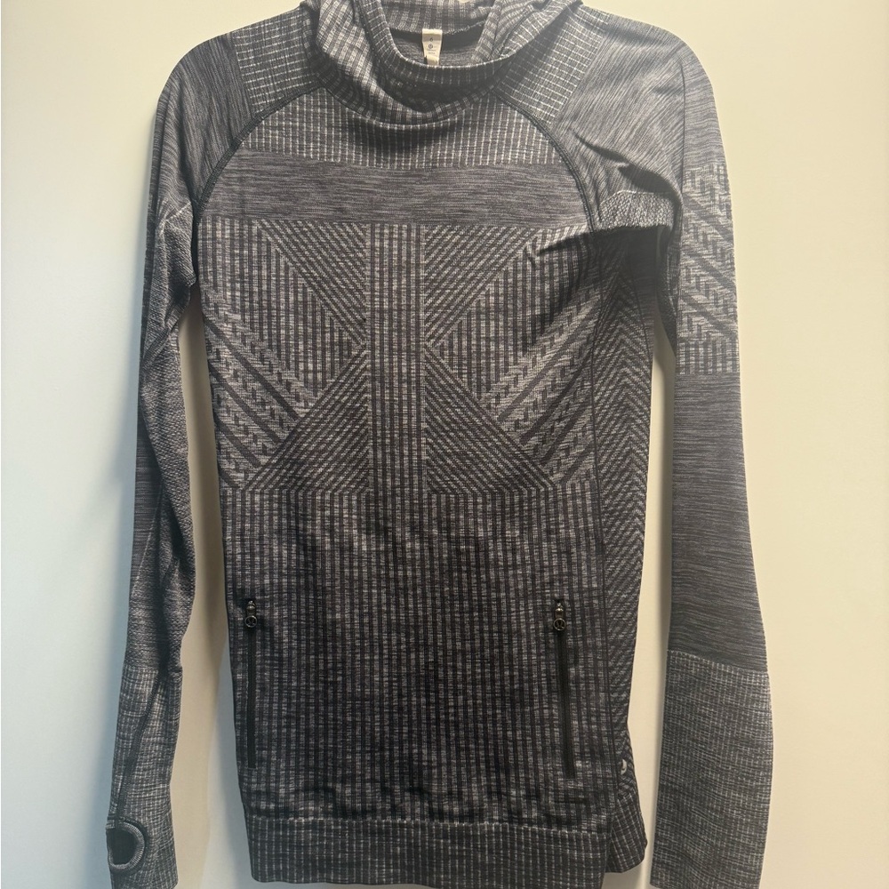 Lululemon Athletica Black and White Patterned Hoodie
